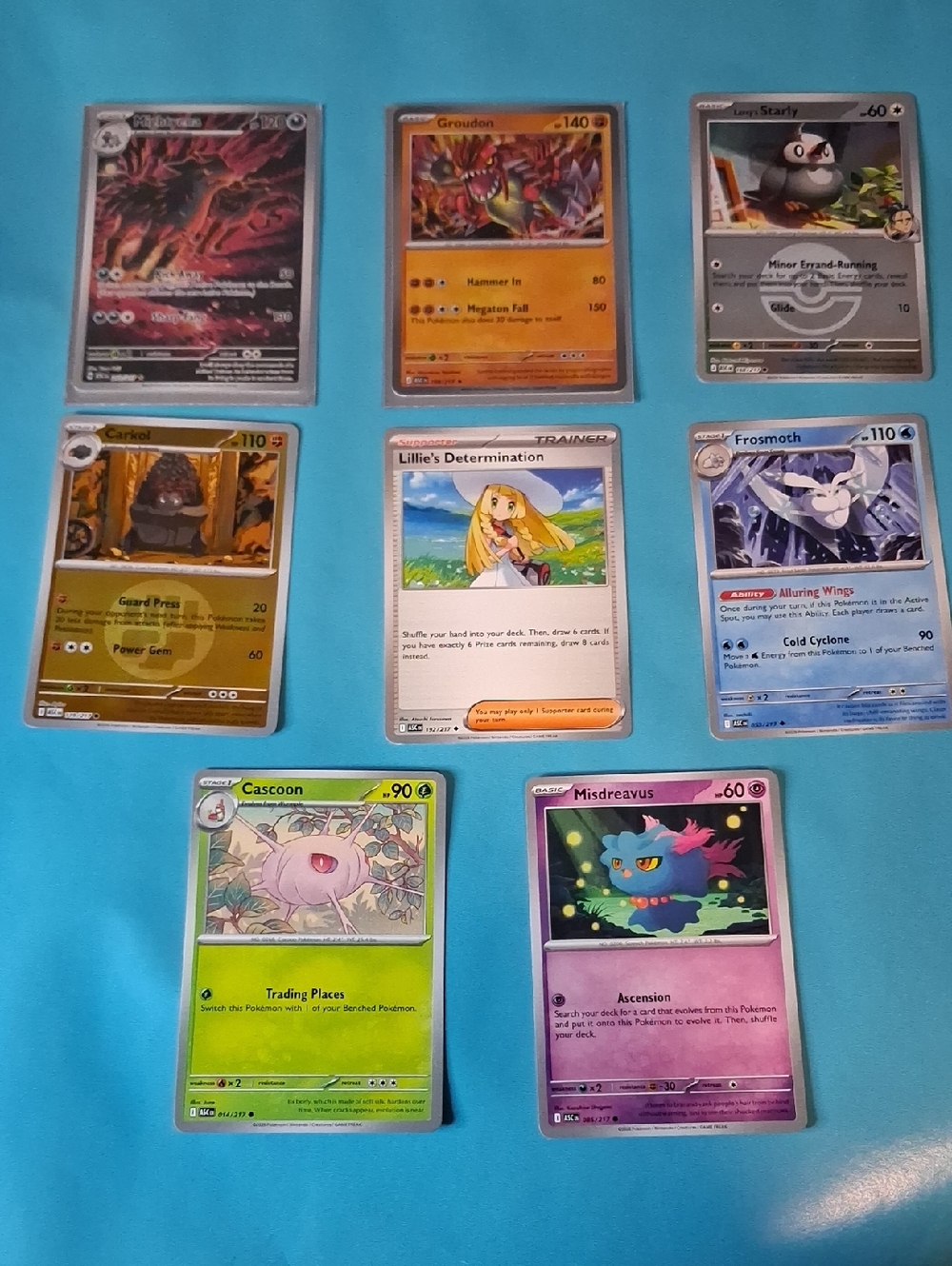8 Pokemon Ascended Hero Cards